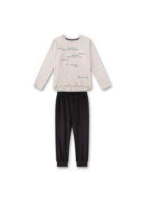 Schlafanzug Sanetta "Pyjama", M&auml;dchen, Gr. 140, beige (beige, braun), Obermaterial: 100% Baumwolle CO., Homewear-Sets Schlafanzug