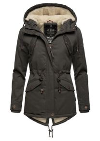 Winterjacke Marikoo "Winterjacke Manolya", Damen, Gr. S, grau (anthrazit), Obermaterial: 100% Baumwolle CO. Obermaterial: Futter: 100% Polyester PES. 100% Polyester PES., Jacken Winterjacke