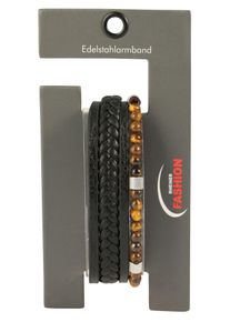 Adelia&acute;s Lederarmband ADELIA&acute;S "Herren Armband &iquest; Lederarmband aus Leder 19 cm" Gr. 19, schwarz, Armb&auml;nder, Herren, Blacklist, Lederarmband