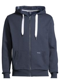 Sweatjacke SALZHAUT "Sweatjacke BREKER", Damen, Gr. XXL, blau (navy), Obermaterial: 55% Baumwolle CO. 45% Polyester PES., Sweatjacken Sweatjacke