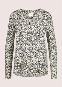 Madeleine Mode Langarmbluse MADELEINE "Bluse Lange Bluse zum Schl&uuml;pfen", Damen, Gr. 36, schwarz (schwarz, kitt), Obermaterial: 100% Viskose CV., Modern, normal, Blusen Langarmbluse