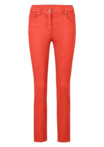 7/8-Hose GOLDNER "Schmale Stretchhose BELLA", Damen, Gr. 46, N-Gr, rot (hagebutte), Obermaterial: 65% Baumwolle CO. 31% Polyester PES. 4% Elasthan EL., Hosen 7/8-Hose
