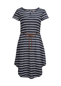 G.I.G.A. by Killtec Sommerkleid "GS 31 WMN DRSS", Damen, Gr. 44, Normalgr&ouml;&szlig;en, dunkelblau, Obermaterial: 100% Baumwolle, G.I.G.A. DX BY KILLTEC, Kleider Sommerkleid, Gestreiftes Baumwoll-Sommerkleid mit Bindeg&uuml;rtel, asymetrischer Saum