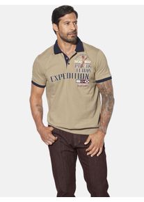 Poloshirt Jan Vanderstorm "Poloshirt ERLING", Herren, Gr. XL, beige, Obermaterial: 100% Baumwolle CO., Shirts Poloshirt