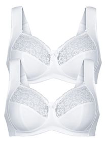 Entlastungs-BH Anita "2er Pack Entlastungs BH Havanna", Damen, Gr. 85, Cup A, beige (crystal crystal), Spitze, Obermaterial: 86% Polyamid PA. 14% Elasthan EL., BHs Entlastungs-BH