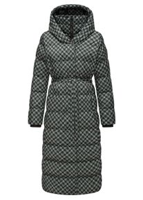 Steppmantel Ragwear "Steppmantel Niara Long Print", Damen, Gr. XXL, gr&uuml;n (dusty gr&uuml;n), Obermaterial: 100% Polyester PES. Obermaterial: Futter: 100% Polyester PES. 100% Polyester PES., M&auml;ntel Steppmantel