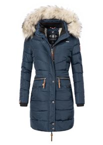 Steppmantel Navahoo "Steppmantel Paula", Damen, Gr. 4XL, blau, Obermaterial: 100% Polyester PES. Obermaterial: Futter: 100% Polyester PES. 100% Polyester PES., M&auml;ntel Steppmantel