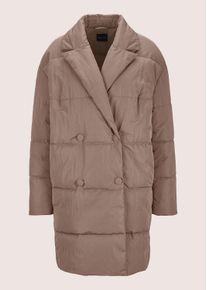 Madeleine Mode Kurzjacke MADELEINE "Parka Eleganter Wintermantel im Oversized-Look", Damen, Gr. 46, beige (taupe), Obermaterial: 50% Polyamid PA. 50% Polyester PES., Modern, normal, Jacken Kurzjacke, Daunenstepp