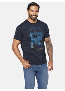 T-Shirt Jan Vanderstorm "T-Shirt MAGNUSVIK", Herren, Gr. L, blau (dunkelblau), Obermaterial: 100% Baumwolle CO., Shirts T-Shirt