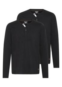 Sweatshirt Blend "Langarmshirt BHMBHOLLIE", Herren, Gr. 3XL, schwarz (schwarz, schwarz), Obermaterial: 50% Baumwolle CO. 50% Polyester PES., Sweatshirts Sweatshirt
