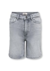Jeansbermudas KIDS Only "KOGJUICY HW LONG SHORTS DNM AZG", Jungen, Gr. 116, N-Gr, medium grau denim, Denim/Jeans, Obermaterial: 99% Baumwolle, 1% Elasthan, unifarben, regular fit kniefrei, Jeans Jeansbermudas