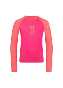 Funktionsshirt Trollkids "KIDS KVALVIKA SHIRT", Kinder, Gr. 92, bright pink, watermelon, Obermaterial: 92% Polyester, 8% Elasthan, Rundhals, Shirts Funktionsshirt, Badeshirt mit UV-Schutz