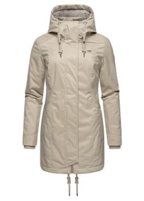 Wintermantel Ragwear "Winterjacke Tunned", Damen, Gr. L, beige (bone23), Obermaterial: 100% Polyester PES. Obermaterial: Futter: 100% Polyester PES. 100% Polyester PES., M&auml;ntel Wintermantel