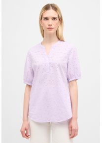 Schlupfbluse Eterna "REGULAR FIT", Damen, Gr. 48, lila (lavender), 100% Baumwolle, Blusen Schlupfbluse