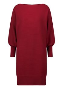 Strickkleid Zero "Strickkleid strukturiert U-Boot Ausschnitt", Damen, Gr. 36, EURO, lila (cabernet), Obermaterial: 50% Viskose CV. 30% Polyester PES. 20% Polyamid PA., Kleider Strickkleid