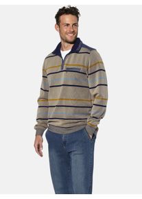 Sweatshirt Babista "Sweatshirt PASQUIO", Herren, Gr. XL, beige (beige gestreift), Obermaterial: 100% Baumwolle CO., Sweatshirts Sweatshirt