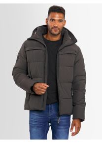 Winterjacke Alessandro Salvarini "A. Salvarini Herren Winter Steppjacke AS334", Damen, Gr. XL, grau (dunkelgrau), Obermaterial: 55% Baumwolle CO. 45% Polyamid PA., Jacken Winterjacke