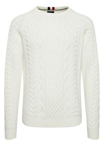 Strickfleece-Pullover FQ1924 "Strickpullover FQKyle", Herren, Gr. XXL, wei&szlig; (cloud dancer), Obermaterial: 60% Baumwolle CO. 40% Polyacryl PAN., Pullover Strickfleece-Pullover