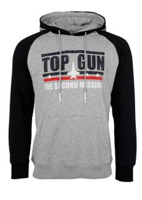 Kapuzensweatshirt Top Gun "Kapuzenpulli TG20212022", Herren, Gr. M, grau (grau m&eacute;lange), Obermaterial: 65% Baumwolle CO. 35% Polyester COOLMAX PES(Coolmax)., Pullover Kapuzensweatshirt