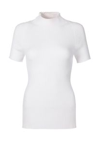 Madeleine Mode Longpullover MADELEINE "Strickoberteil Kurzarm-Pullover aus Strick", Damen, Gr. 48, wei&szlig;, Obermaterial: 70% Viskose CV. 30% Polyamid PA., Modern, normal, Pullover Longpullover, Pullover mit Kurzarm