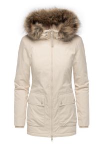 Kurzmantel Ragwear "Kurzmantel Monadetta Warm YOUMODO", Damen, Gr. XXL, beige (ecru), Obermaterial: 74% Baumwolle CO. 26% Nylon NY. Obermaterial: Futter: 100% Polyester PES. 100% Polyester PES., M&auml;ntel Kurzmantel