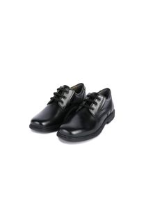 Schn&uuml;rschuh Geox "JR FEDERICO C", Damen, Gr. 34, schwarz, Leder, unifarben, festlich, Schuhe Schn&uuml;rschuh, Kommunionsschuh, Festtagsschuh, Sneaker mit Textilfutter