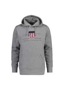 Sweatshirt Gant "Sweatshirt REGULAR ARCHIVE SHIELD HOODIE", Herren, Gr. XL, grau, Obermaterial: 78% Baumwolle CO. 22% Polyester PES., Sweatshirts Sweatshirt