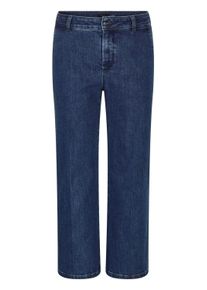 Regular-fit-Jeans GOLDNER "Jeans-Culotte VERA mit B&uuml;gelfalten", Damen, Gr. 52, N-Gr, blau, Obermaterial: 83% Baumwolle CO. 15% Polyester PES. 2% Elasthan EL., Jeans Regular-fit-Jeans