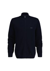 Sweatshirt Gant "Strickjacke COTTON PIQUE HALF ZIP CARDIGAN", Herren, Gr. XXL, blau, Obermaterial: 100% Baumwolle CO., Sweatshirts Sweatshirt