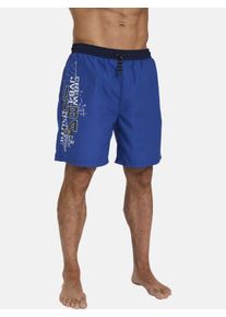 Badeshorts Jan Vanderstorm "Badeshorts JUPPE", Herren, Gr. 5XL, weit, blau (royal blau), Obermaterial: 100% Polyester COOLMAX PES(Coolmax)., Badehosen Badeshorts
