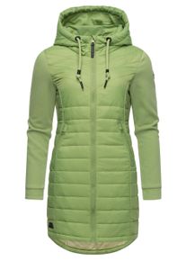 Steppmantel Ragwear "Steppmantel Lucinda Long", Damen, Gr. M, gr&uuml;n (light gr&uuml;n24), Obermaterial: 100% Polyester PES. Obermaterial: 100% Baumwolle CO. Futter: 100% Polyester PES. 100% Polyester PES., M&auml;ntel Steppmantel