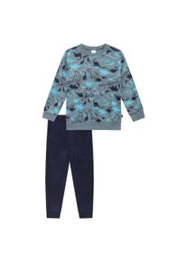 Schlafanzug Schiesser "Pyjama", Jungen, Gr. 140, bunt (blau, grau), Obermaterial: 80% Baumwolle CO. 20% Polyester PES., Homewear-Sets Schlafanzug