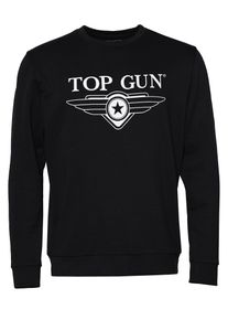 Sweatshirt Top Gun "Sweatshirt TG24038", Herren, Gr. M, schwarz, Obermaterial: 60% Baumwolle CO. 40% Polyester COOLMAX PES(Coolmax)., Sweatshirts Sweatshirt
