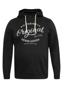 Kapuzenpullover Blend "Hoodie BHTobiasBT", Herren, Gr. 4XL, schwarz, Obermaterial: 60% Baumwolle CO. 40% Polyester PES., bedruckt, normal, Pullover Kapuzenpullover