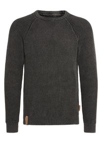 Strickfleece-Pullover INDICODE "Strickpullover IDRockford", Herren, Gr. XL, schwarz, Obermaterial: 100% Baumwolle CO., Pullover Strickfleece-Pullover