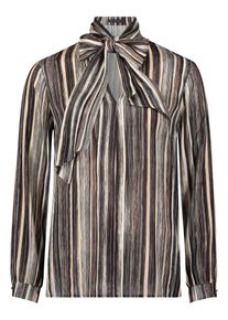 Schlupfbluse Betty Barclay "Schlupfbluse mit Schleifenknoten", Damen, Gr. 40, schwarz (schwarz, taupe), Obermaterial: 100% Polyester PES., Blusen Schlupfbluse