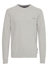 Strickfleece-Pullover FQ1924 "Strickpullover FQKYLE structure crewneck knit", Herren, Gr. 3XL, blau (down mix), Obermaterial: 100% Baumwolle CO., Pullover Strickfleece-Pullover