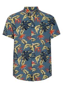 Blusenshirt Blend "Hawaiihemd BHGawai", Herren, Gr. XL, blau (blaustone), Obermaterial: 100% Viskose CV., Hemden Blusenshirt