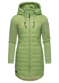 Steppmantel Ragwear "Steppmantel Lucinda Long", Damen, Gr. XL, gr&uuml;n (light gr&uuml;n24), Obermaterial: 100% Polyester PES. Obermaterial: 100% Baumwolle CO. Futter: 100% Polyester PES. 100% Polyester PES., M&auml;ntel Steppmantel