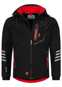 Softshelljacke Arctic Seven "Arctic Seven Herren Softshell Jacke &Uuml;bergangsjacke AS301", Herren, Gr. 5XL, rot (schwarz, rot), Obermaterial: 96% Polyester PES. 4% Elasthan EL., Jacken Softshelljacke