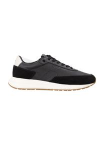 Sneaker BOSS "Sneaker Vinston Runn dsgrlt", Herren, Gr. 43, schwarz, Obermaterial: 100% Rindsleder Leather cow. Futter: 100% Polyester PES. 70% EVA EVA. 30% Gummi rubber., Schuhe Sneaker