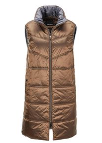 Kurzweste GOLDNER "Longweste", Damen, Gr. 46, braun, Obermaterial: 100% Polyamid PA., Westen Kurzweste, Kontrastfarbenes Innenfutter