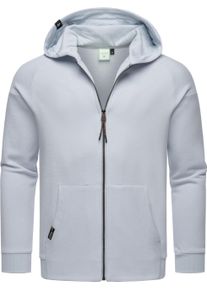 Kapuzensweatjacke Ragwear "Kapuzensweatjacke Zenway", Herren, Gr. M, grau (light grau), Obermaterial: 70% Baumwolle CO. 30% Polyester PES., Sweatjacken Kapuzensweatjacke
