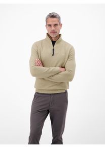 Strickpullover Lerros "Herren Stricktroyer in Twist-Struktur", Herren, Gr. 3XL, tender beige melange, 100% Baumwolle, ohne Ausschnitt, Pullover Strickpullover