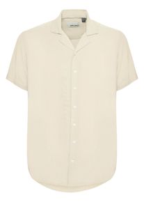 Kurzarmshirt Blend "Kurzarmhemd BHShirt", Damen, Gr. XL, beige (oyster gray), Obermaterial: 100% Viskose CV., Hemden Kurzarmshirt