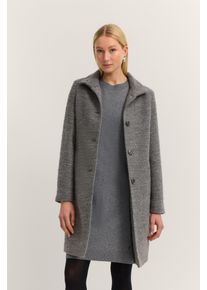 Wollmantel Bugatti "Modern Fit", Damen, Gr. 36, 270, dunkelgrau, 52% Polyester, 25% Polyacryl, 23% Wolle, unifarben, normal, normaler Saum, M&auml;ntel Wollmantel, mit Flexcity Stretch und Stehkragen