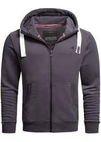 Sweatjacke Alessandro Salvarini "Alessandro Salvarini Herren Swetjacke AS314", Herren, Gr. M, grau (anthrazit), Obermaterial: 65% Baumwolle CO. 35% Polyester PES., Sweatjacken Sweatjacke