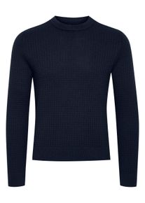 Strickfleece-Pullover Casual Friday "Strickpullover CFKarlo", Herren, Gr. L, blau (navy blazer), Obermaterial: 100% Baumwolle CO., Pullover Strickfleece-Pullover