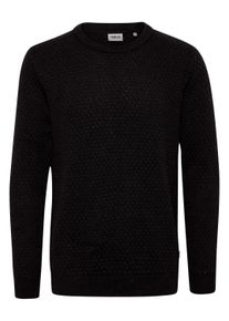 !Solid Strickfleece-Pullover SOLID "Strickpullover SDClive", Herren, Gr. L, schwarz (true schwarz), Obermaterial: 100% Baumwolle CO., Pullover Strickfleece-Pullover