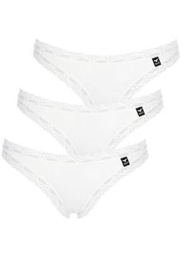 like it! String LIKE IT "3er Pack Damen String Olivia", Damen, Gr. S, wei&szlig;, Stoff, Obermaterial: 92% Polyamid PA. 8% Elasthan EL., Unterhosen String